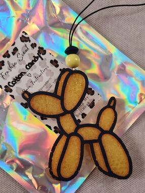 Balloon Dog Air Freshener - Yellow And Navy